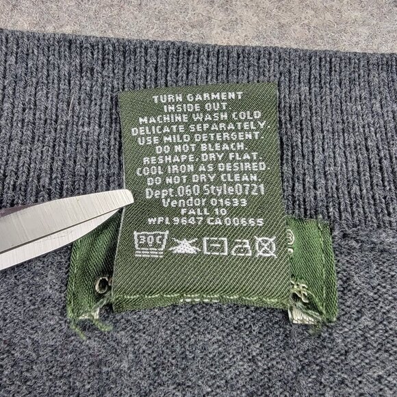 Eddie Bauer Cardigan Sweater Women’s Medium Gray  Cotton Cashmere - Picture 4 of 8